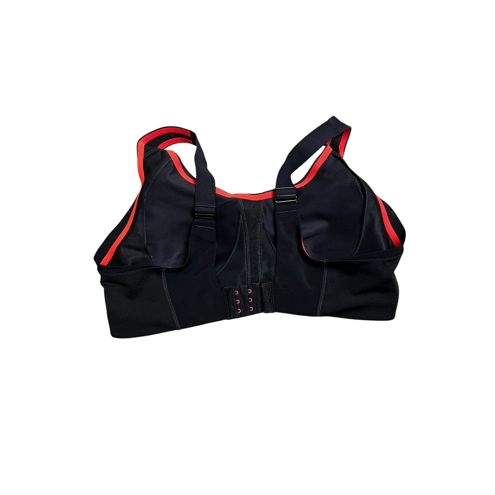 Under Armour High Impact Sports Bra Black Red Molded Cup Adjustable Straps - Picture 2 of 5
